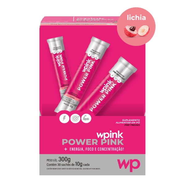 power pink de lichia - pré-treino – 300g