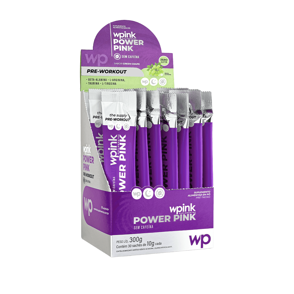 Pre workout no caffeine green grape - 300g (30unid)
