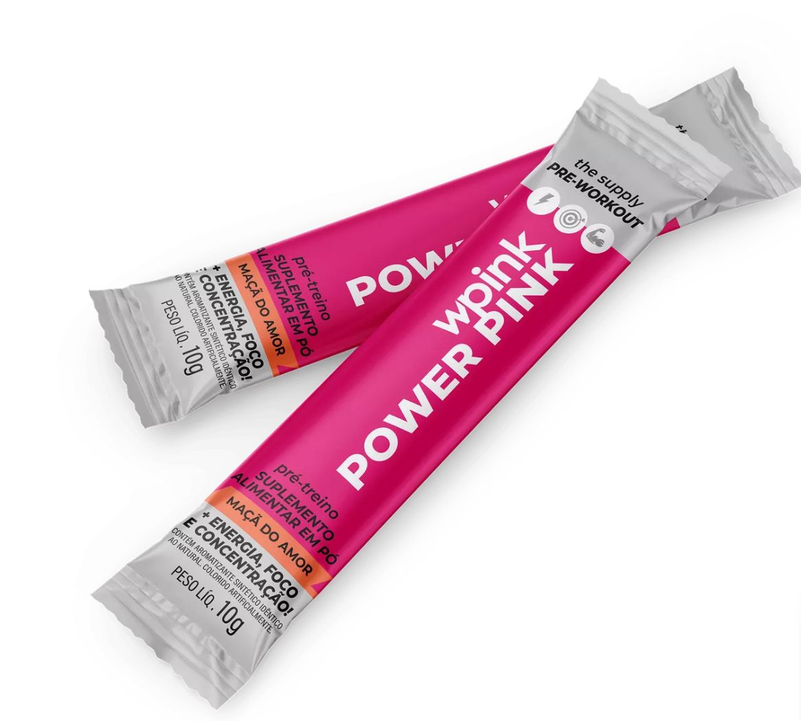 power pink de maça do amor - pré-treino – 300g